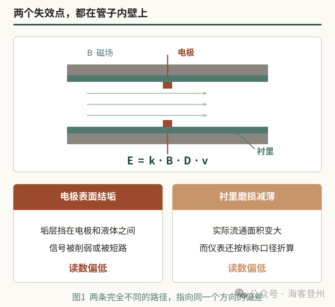 电磁流量计没有活动件,但它一样会被磨坏